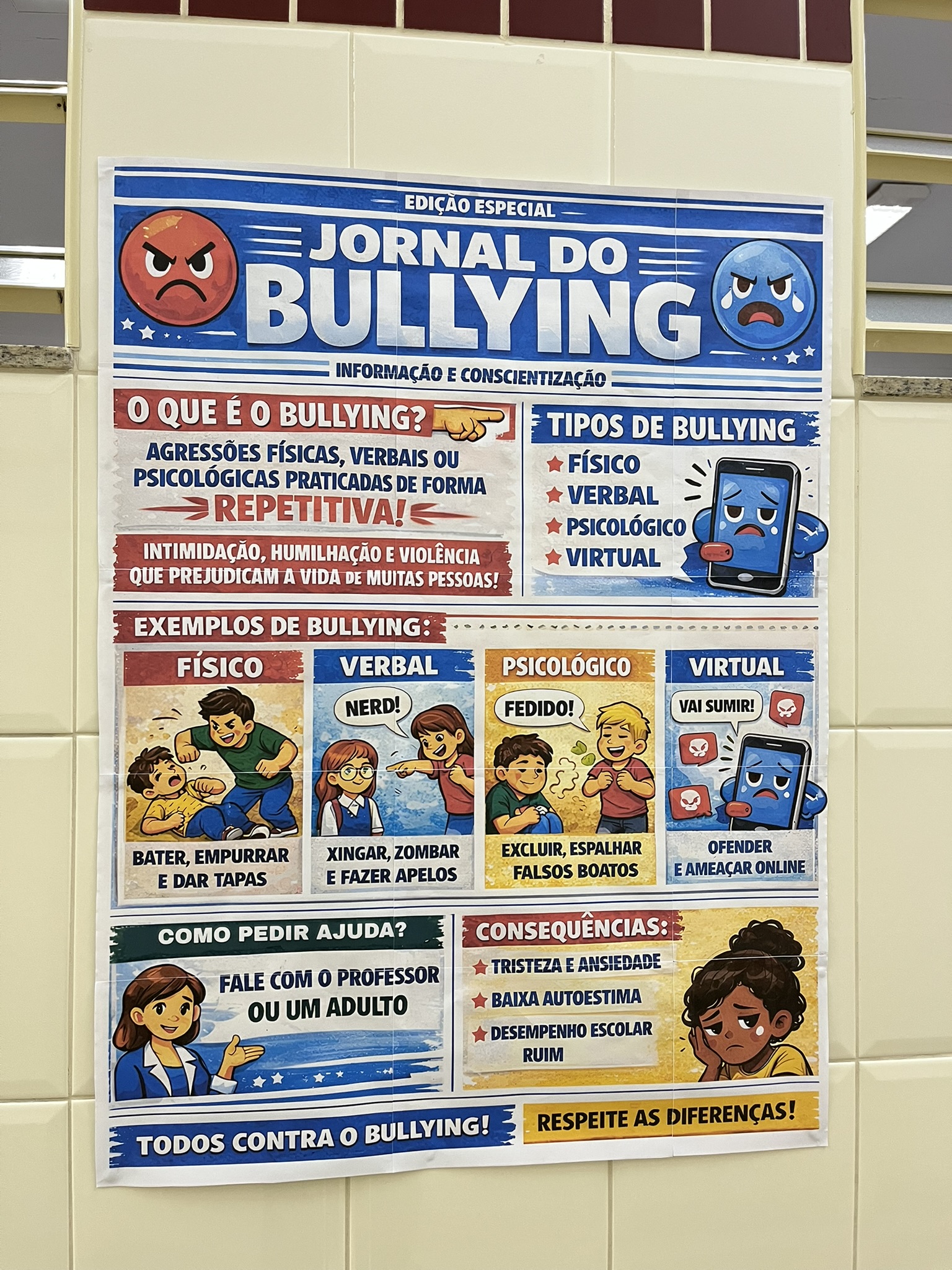 Bullying n�o � brincadeira. Diga N�O!  Santa Gema